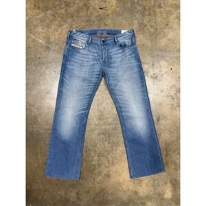 Diesel Zatiny Bootcut Jeans Mens 33x32 Medium Wash Blue Denim Made in Italy